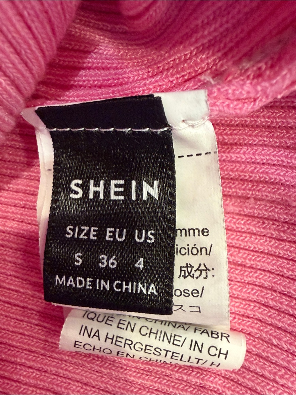 SHEIN Pink Ribbed Strapless Tube Top - Picture 2 of 3